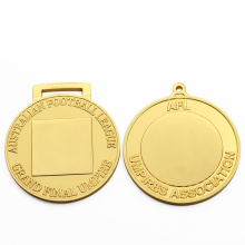 Médaille vierge de nom de laser unique en métal plaqué or fait sur commande gravé personnalisé avec le logo d&#39;insert d&#39;autocollant d&#39;impression